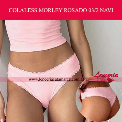 Comprar colaless de morley rosado para Navidad. Lencería femenina para regalo de fiestas. Bombacha rosa en Argentina.