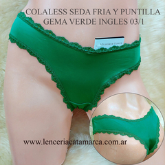 VICTORIA COLALESS SEDA FRIA Y PUNTILLA GEMA VERDE INGLES 03/1GEVI