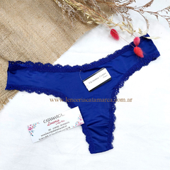 VICTORIA COLALESS SEDA FRIA Y PUNTILLA AZUL 03-1 GEBU - comprar online