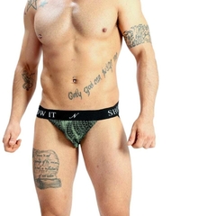 NARCISO SUSPENSOR 038 MICROFIBRA NEGRO VERDE FLUOR - CATAMARCASEX LENCERIA Y SEX SHOP