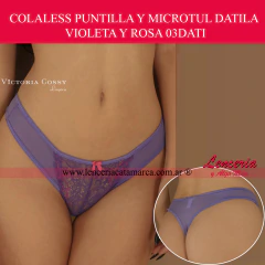 Comprar bombacha colaless puntilla y microtul violeta rosa victoria cossy lenceria catamarca miriam brito lenceria tucuman