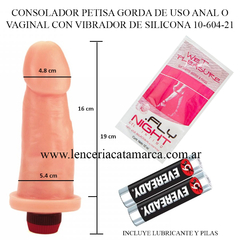 CAIMAN CONSOLADOR PETIZA GORDA CON VIBRADOR DE SILICONA 10-604-21