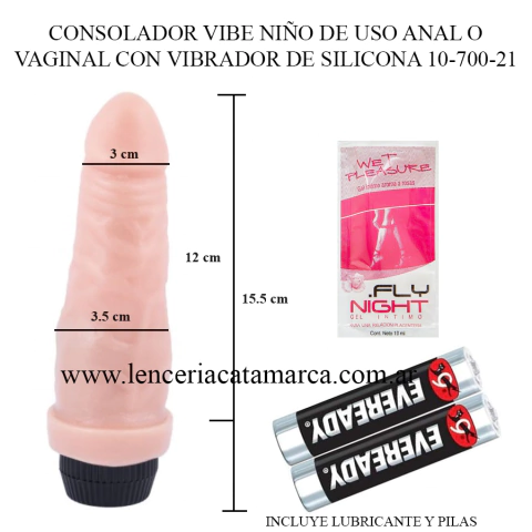 CAIMAN CONSOLADOR NIÑO CON VIBRADOR DE SILICONA 10-700-21