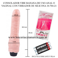 CAIMAN CONSOLADOR BANANA CON VIBRADOR DE SILICONA 10-704-21