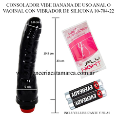 CAIMAN CONSOLADOR BANANA CON VIBRADOR DE SILICONA 10-704-22
