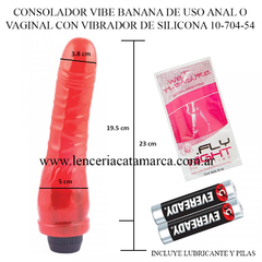 CAIMAN CONSOLADOR BANANA CON VIBRADOR DE SILICONA 10-704-54