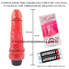CAIMAN CONSOLADOR AMERICANO CHICO CON VIBRADOR DE SILICONA 10-706-54