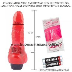 CAIMAN CONSOLADOR AMERICANO CON HUEVO Y VIBRADOR DE SILICONA 10-707-54
