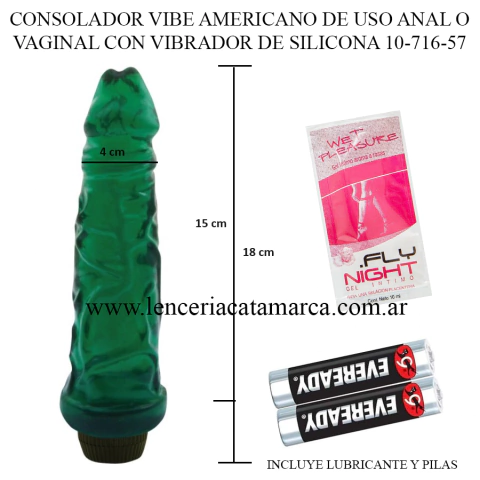 CAIMAN CONSOLADOR AMERICANO CON VIBRADOR DE SILICONA 10-716-57