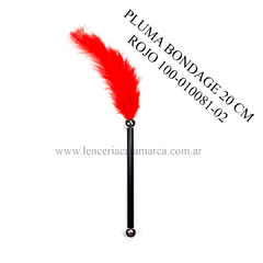 SEXP PLUMA BONDAGE 20 CM ROJO 100-010081-02R