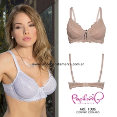 PAPILLON CORPIÑO CON ARCO DE ENCAJE NUDE TAZA B 1006NU - comprar online