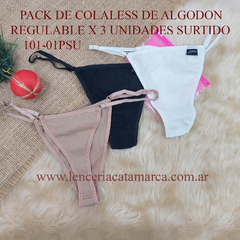 JUANITA PACK DE COLALESS DE ALGODON REGULABLE X 3 UNIDADES SURTIDO 101-01PSU