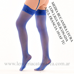 MALENA MEDIA BUCANERA LYCRA CON LIGA SILICONADA AZUL FRANCIA 101AF TU