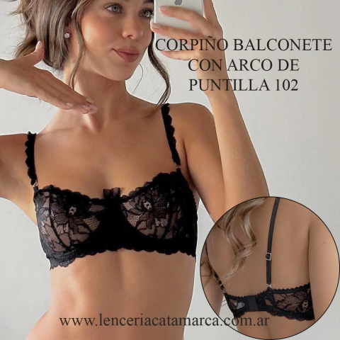 VICTORIA COSSY CORPIÑO BALCONETE CON ARCO DE PUNTILLA 102 NMO