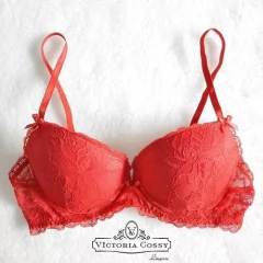 VICTORIA COSSY CORPIÑO TAZA SOFT CON ARCO DE PUNTILLA ROJO 103/1 PASS en internet