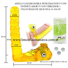CAIMAN ANILLO ZAFARÍ DOBLE PENETRACIÓN Y CON ESTIMULADOR Y CON VIBRADOR 11-116-55CAIMAN ANILLO ZAFARI DOBLE PENETRACION Y CON ESTIMULADOR Y CON VIBRADOR 1 VELOCIDAD DE SILICONA 11-116-55