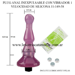 CAIMAN PLUG ANAL INEXPULSABLE CON VIBRADOR 1 VELOCIDAD DE SILICONA 11-149-58