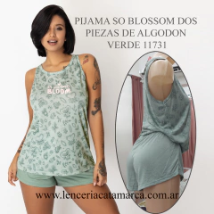SOPINK PIJAMA SO BLOSSOM DOS PIEZAS DE ALGODON VERDE 11731V