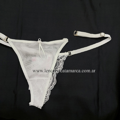 PAPILLON TANGA COLALESS DE PUNTILLA DESMONTABLE Y TUL CON LYCRA 118B en internet