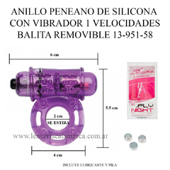 ST ANILLO PENEANO SIMPLE CON VIBRADOR 1 VELOCIDAD RING 8 13-951-58 / RC025 PURPLE