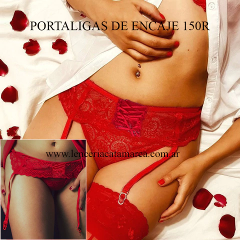 MORDISCO PORTALIGAS DE ENCAJE ROJO 150R - comprar online