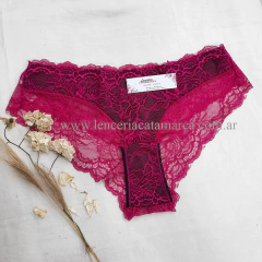PAPILLON VEDETINA DE PUNTILLA Y MICROTUL FUCSIA 164F - comprar online