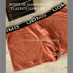 ANDRESSA BOXER DE ALGODON SUPIMA 100 % CON ELASTICO UOMO HABANO BA 173HA