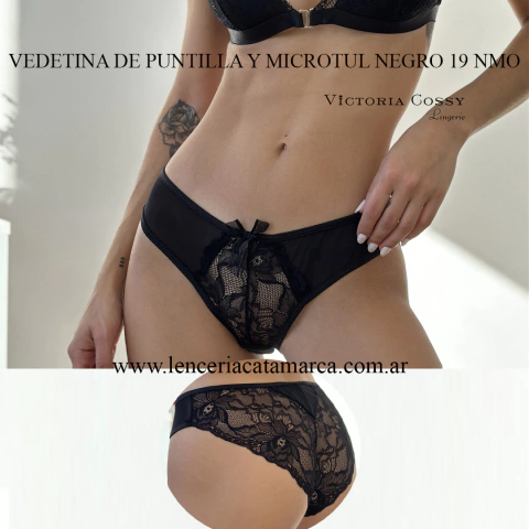 VICTORIA COSSY VEDETINA DE PUNTILLA Y MICROTUL NEGRO 19 NMO - comprar online