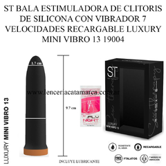 ST BALA ESTIMULADORA DE CLITORIS DE SILICONA CON VIBRADOR 7 VELOCIDADES RECARGABLE LUXURY MINI VIBRO 13 19004