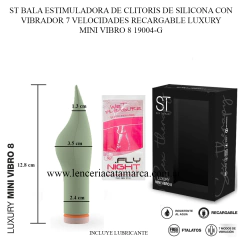 ST BALA ESTIMULADORA DE CLITORIS DE SILICONA CON VIBRADOR 7 VELOCIDADES RECARGABLE LUXURY MINI VIBRO 8 19004-G
