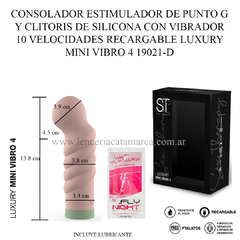 ST CONSOLADOR ESTIMULADOR DE PUNTO G Y CLITORIS DE SILICONA CON VIBRADOR 10 VELOCIDADES RECARGABLE LUXURY MINI VIBRO 4 19021-D