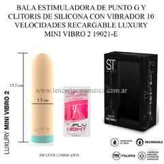 ST BALA ESTIMULADORA DE CLITORIS DE SILICONA CON VIBRADOR 10 VELOCIDADES RECARGABLE LUXURY MINI VIBRO 2 19021-E - comprar online