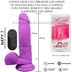 ST CONSOLADOR VIBRADOR CON CONTROL REMOTO RECARGABLE NATY 7 19047-7-1