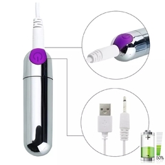 ST ESTIMULADOR CON VIBRADOR SILVER BULLET BLUE 10 VELOCIDADES RECARGABLE VB009-BLUE - CATAMARCASEX LENCERIA Y SEX SHOP