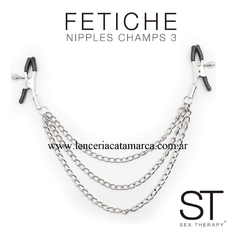 ST NIPPLES APRETA PEZONES REGULABLES CON TRIPLE CADENA 201200074