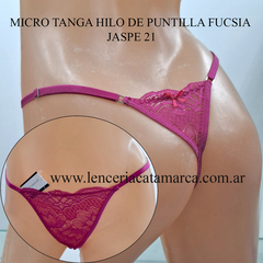 VICTORIA COSSY MICRO TANGA HILO DE PUNTILLA FUCSIA JASPE 21
