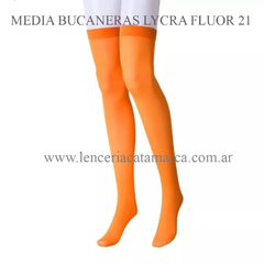 MALENA MEDIA BUCANERAS LYCRA SEMI OPACA NARANJA FLUOR 21NF