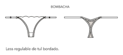 ANDRESSA COLALESS REGULABLE DE TUL BORDADO NEGRO E 2148N - comprar online
