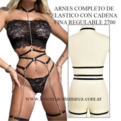 ANA ARNES COMPLETO DE ELASTICO CON CADENA FINA REGULABLE NEGRO 2700N TU