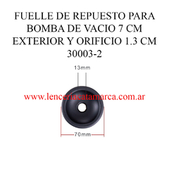 CANWIN 1 FUELLE REPUESTO BOMBA VACIO DE SILICONA CHICO 7 CM Y ORIFICIO 1,3 CM CW30003-2