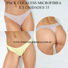 ANDRESSA PACK COLALESS MICROFIBRA X 3 UNIDADES NUDE HUESO P 033 NUHU