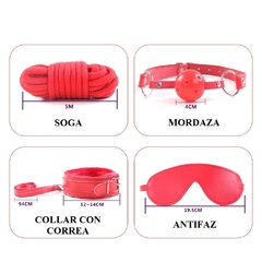 ST KIT BONDAGE 7 PIEZAS ECO CUERO NEGRO 332400026 - comprar online