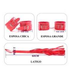 ST KIT BONDAGE 7 PIEZAS ECO CUERO + VIBRADOR NEGRO ST-KIT-0095 BLACK - CATAMARCASEX LENCERIA Y SEX SHOP
