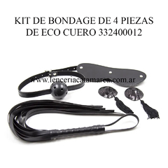 ST KIT BONDAGE 4 PIEZAS ECO CUERO 332400012
