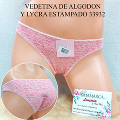 KIERO VEDETINA ALGODON Y LYCRA ESTAMPADO ROSADO 33932RO T3
