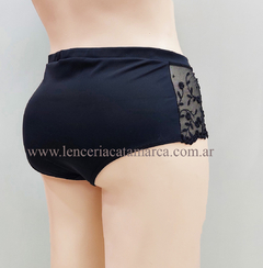 MEU BEM CULOTE MICROFIBRA Y TUL BORDADO NEGRO 342N - comprar online