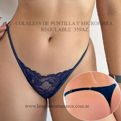 MEU BEM COLALESS DE PUNTILLA Y MICROFIBRA REGULABLE AZUL 359AZ