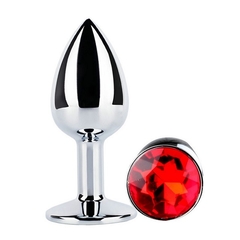 ST PLUG ANAL MEDIANO DE METAL CON STRAS ROJO 362002033 / SF-70093 - comprar online