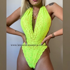 TENDENCIAS BODY DE ENCAJE AMARILLO FLUOR 4070AMF - comprar online