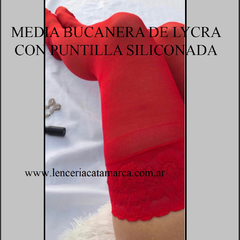 ARAUCA BUCANERA LISA LYCRA CON PUNTILLA SILICONADA ROJO 419R TU